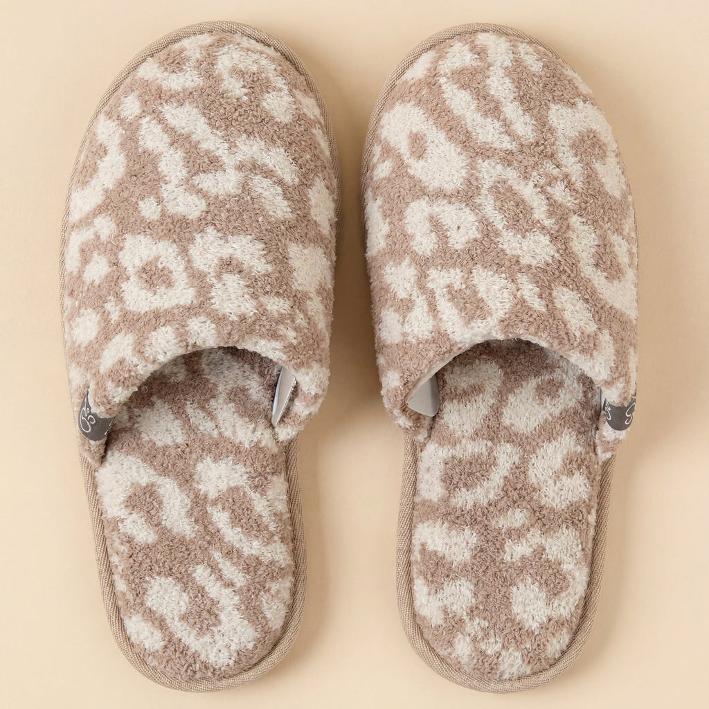 Marshmallow Leopard Slippers