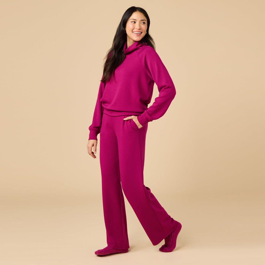 DreamTech Cowl Neck with Pleated Pant