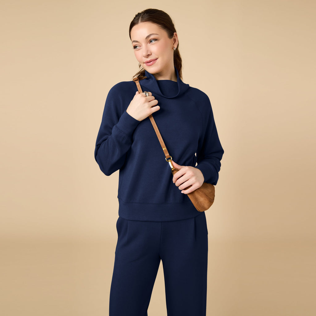 DreamTech Cowl Neck with Pleated Pant