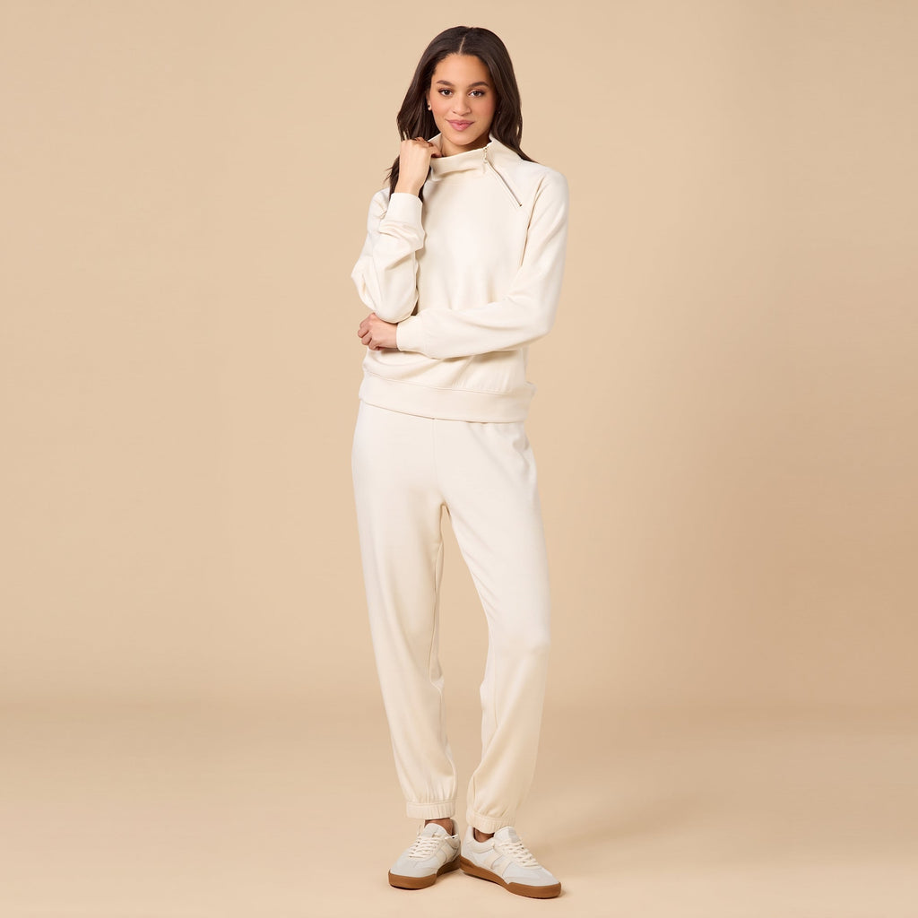 DreamTech Zip Mock Neck with Ankle Pant