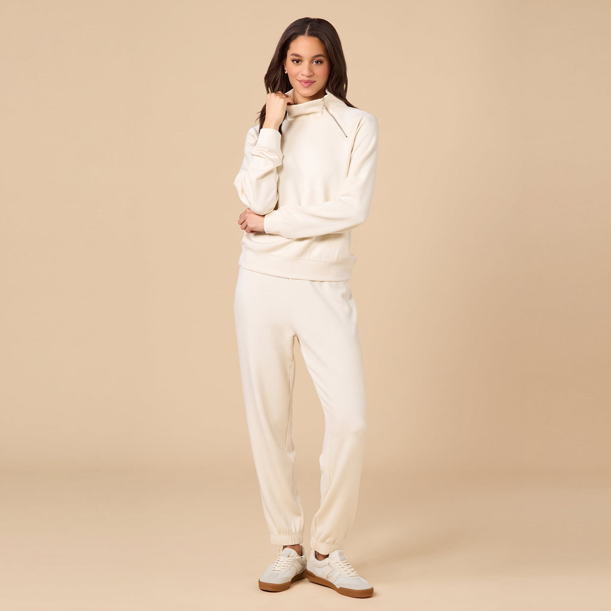 DreamTech Zip Mock Neck with Ankle Pant