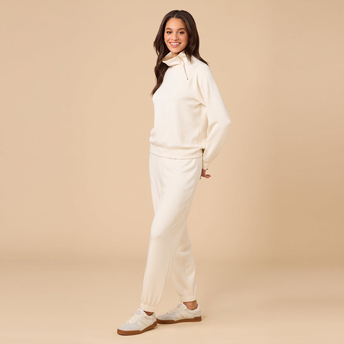 DreamTech Zip Mock Neck with Ankle Pant