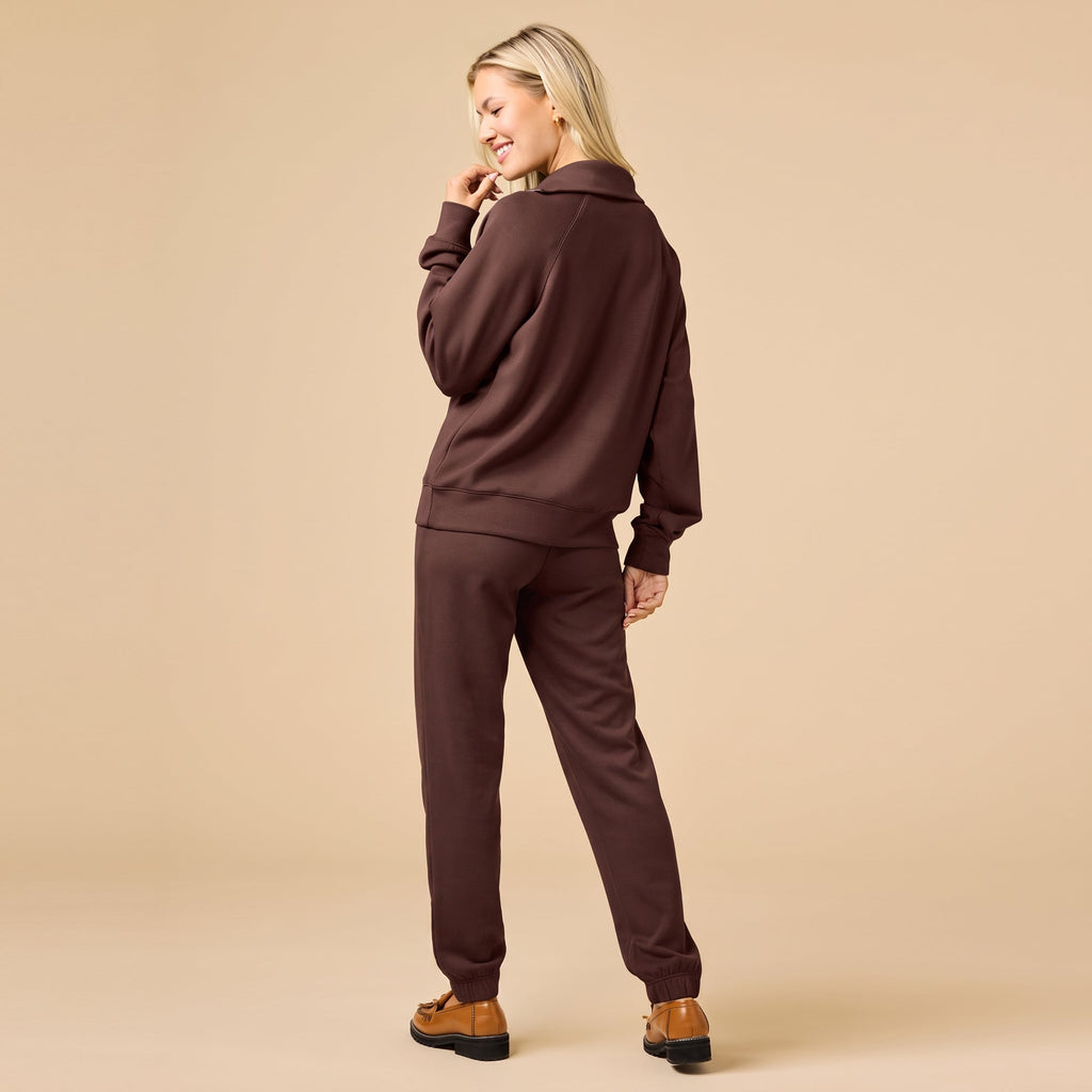 DreamTech Zip Mock Neck with Ankle Pant