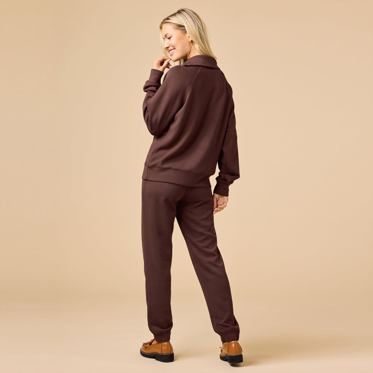 DreamTech Zip Mock Neck with Ankle Pant