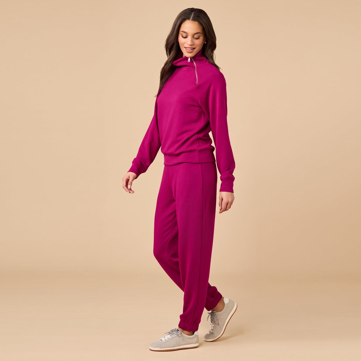 DreamTech Zip Mock Neck with Ankle Pant