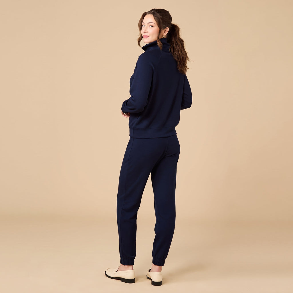 DreamTech Zip Mock Neck with Ankle Pant