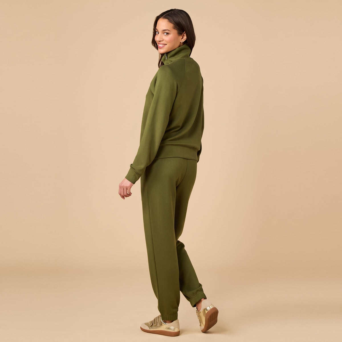 DreamTech Zip Mock Neck with Ankle Pant