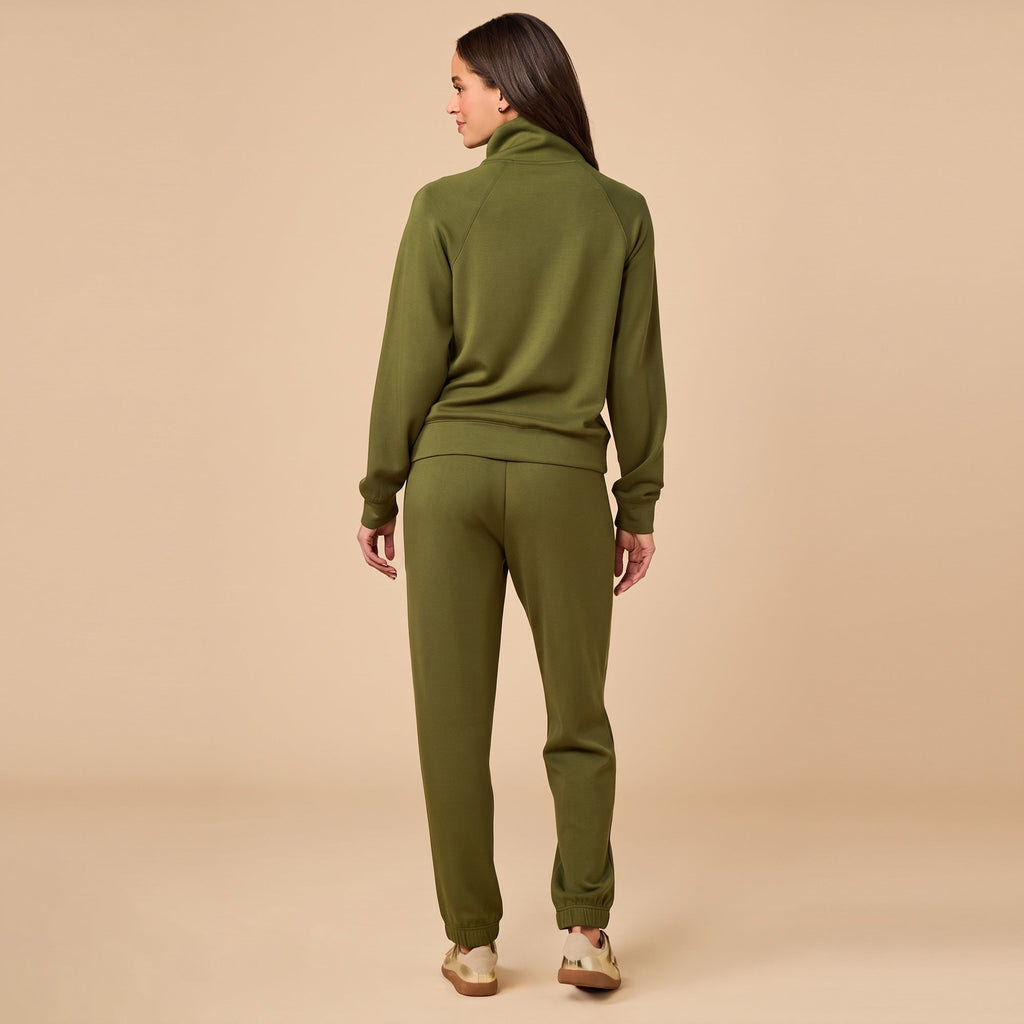 DreamTech Zip Mock Neck with Ankle Pant