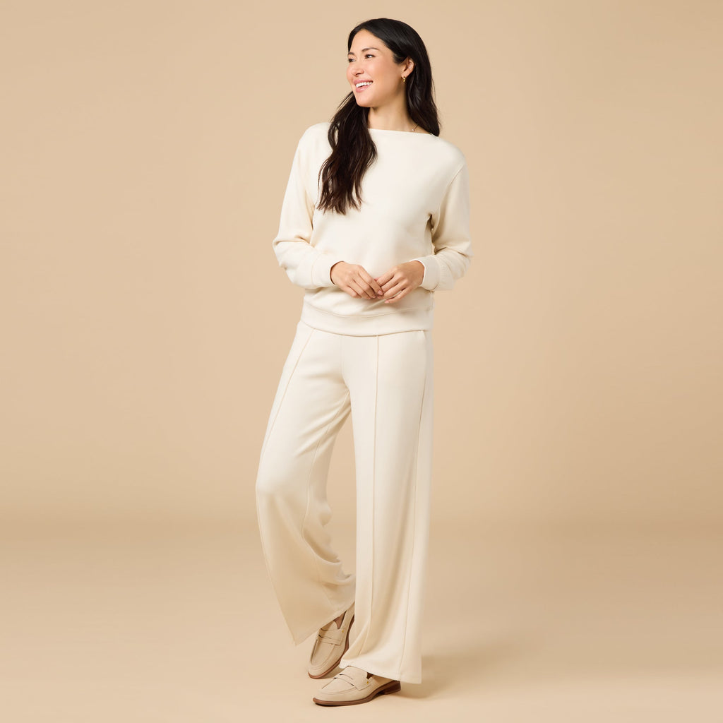DreamTech Boat Neck with Pintuck Pant Set