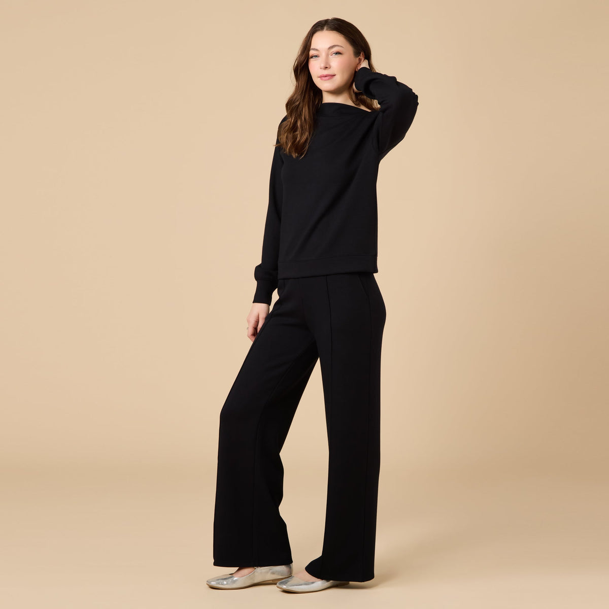 DreamTech Boat Neck with Pintuck Pant Set