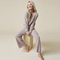 Solid Marshmallow V-Neck Lounge Set
