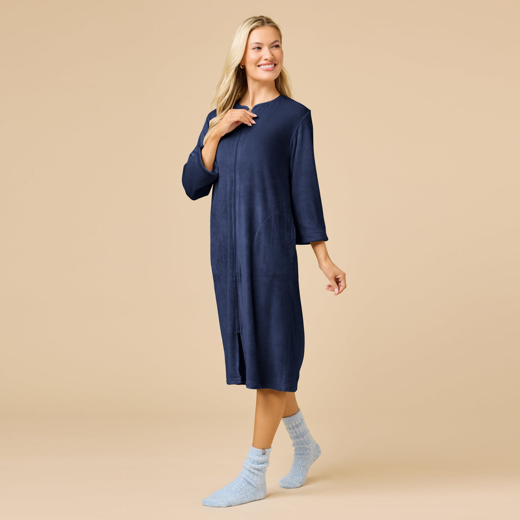 Serenity 42" 3/4 Sleeve Zip Robe