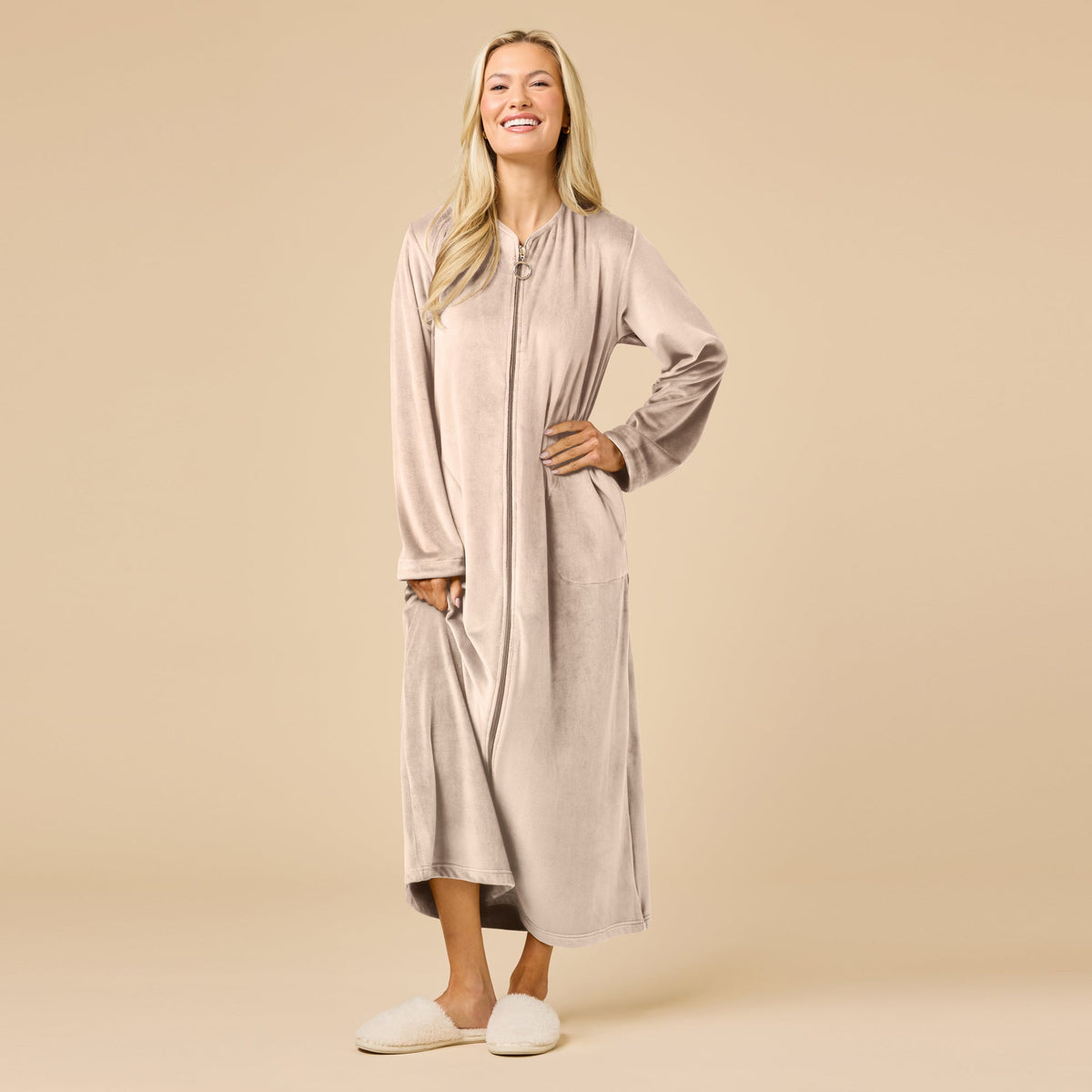 Serenity Shear Mink Zip Robe