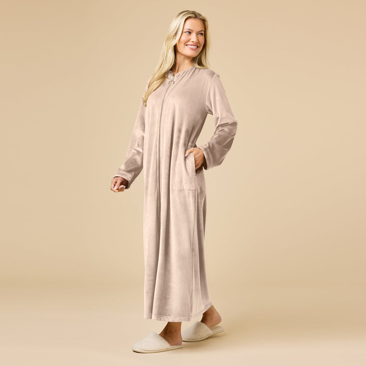 Serenity Shear Mink Zip Robe
