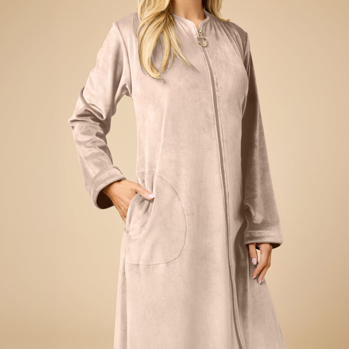 Serenity Shear Mink Zip Robe