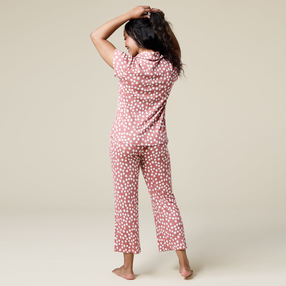 Soft Sleep Polka Dot Capri PJ Set