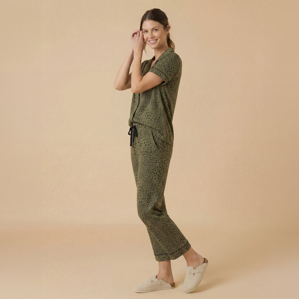 Wildly Soft Slim Notch Collar Capri PJ Set