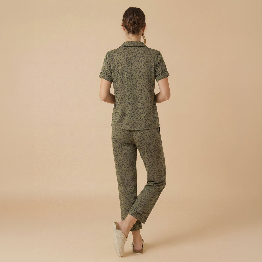 Wildly Soft Slim Notch Collar Capri PJ Set