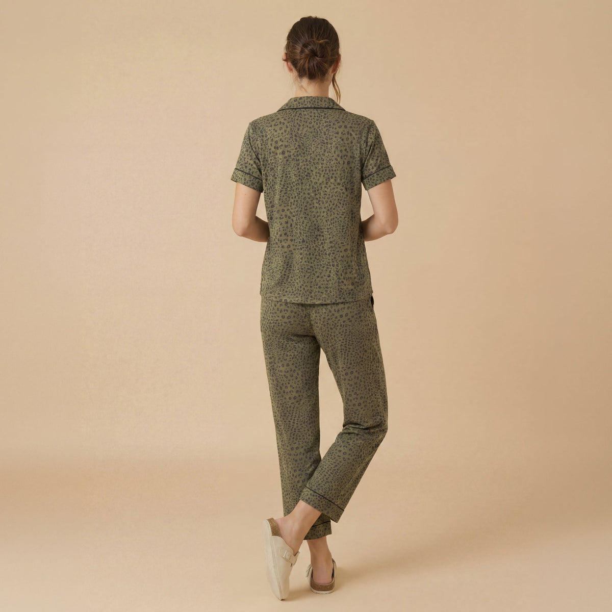 Wildly Soft Slim Notch Collar Capri PJ Set