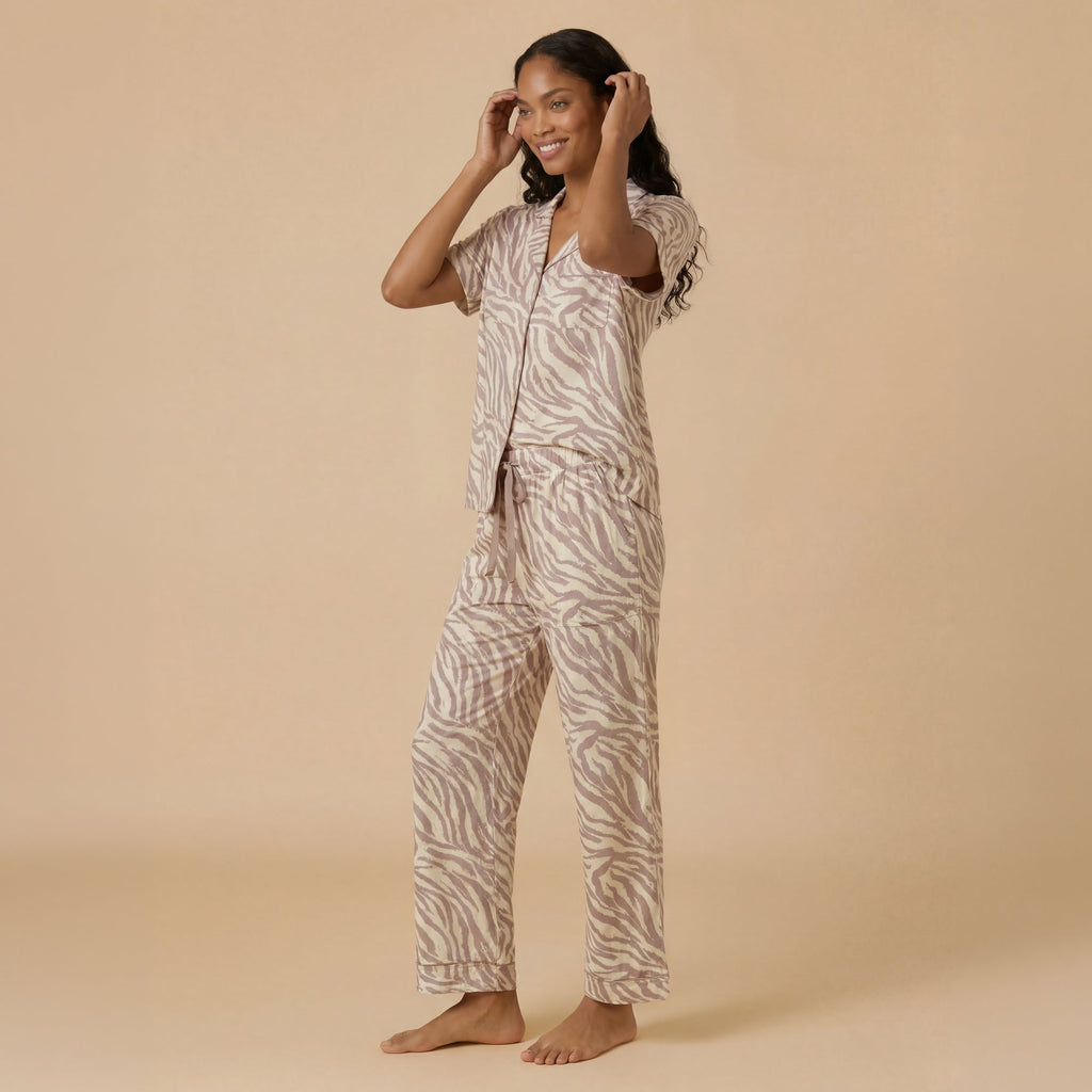 Wildly Soft Slim Notch Collar Capri PJ Set