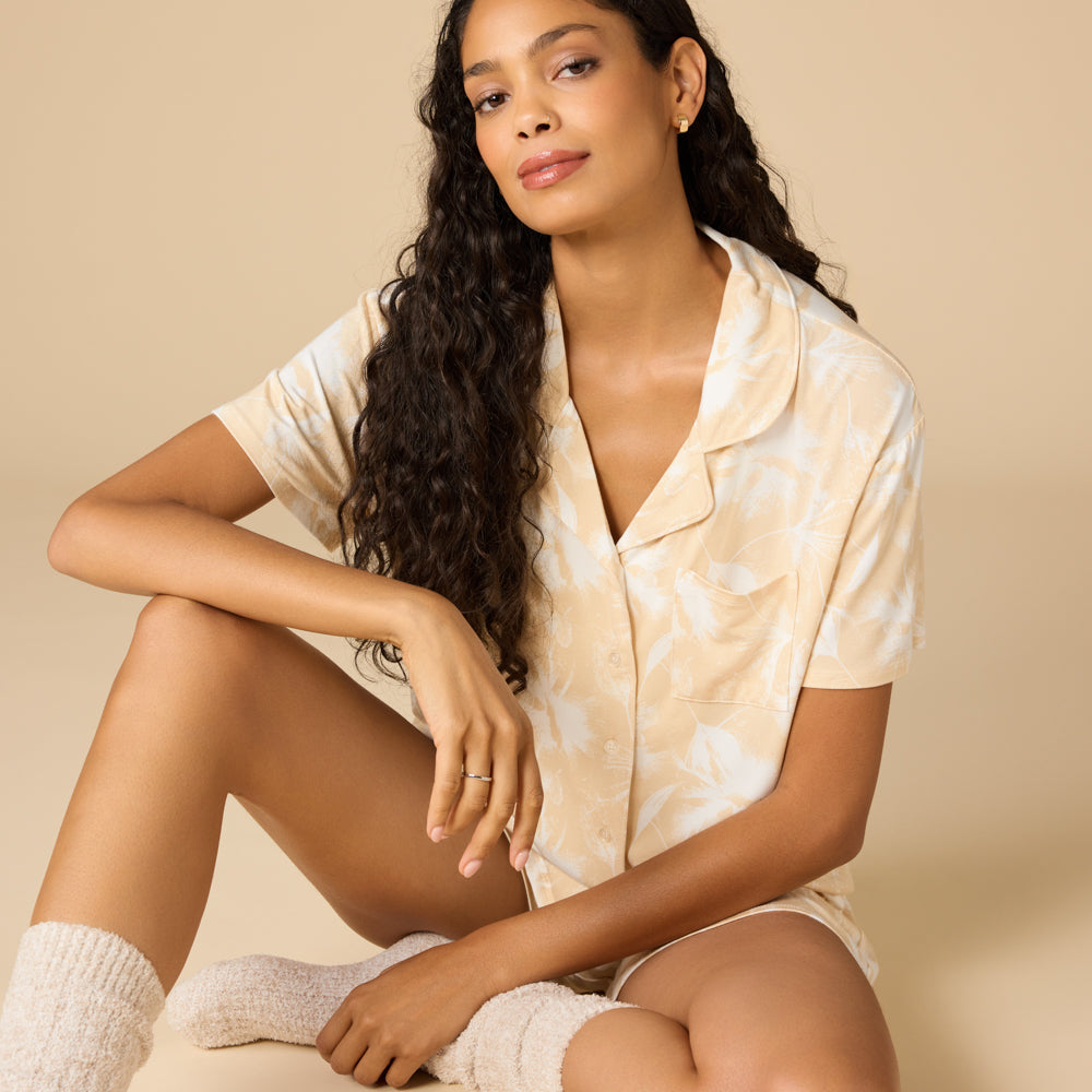 Soft Sleep Caftan Top Short PJ Set