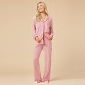Holiday Stripe Soft Notch Collar PJ Set