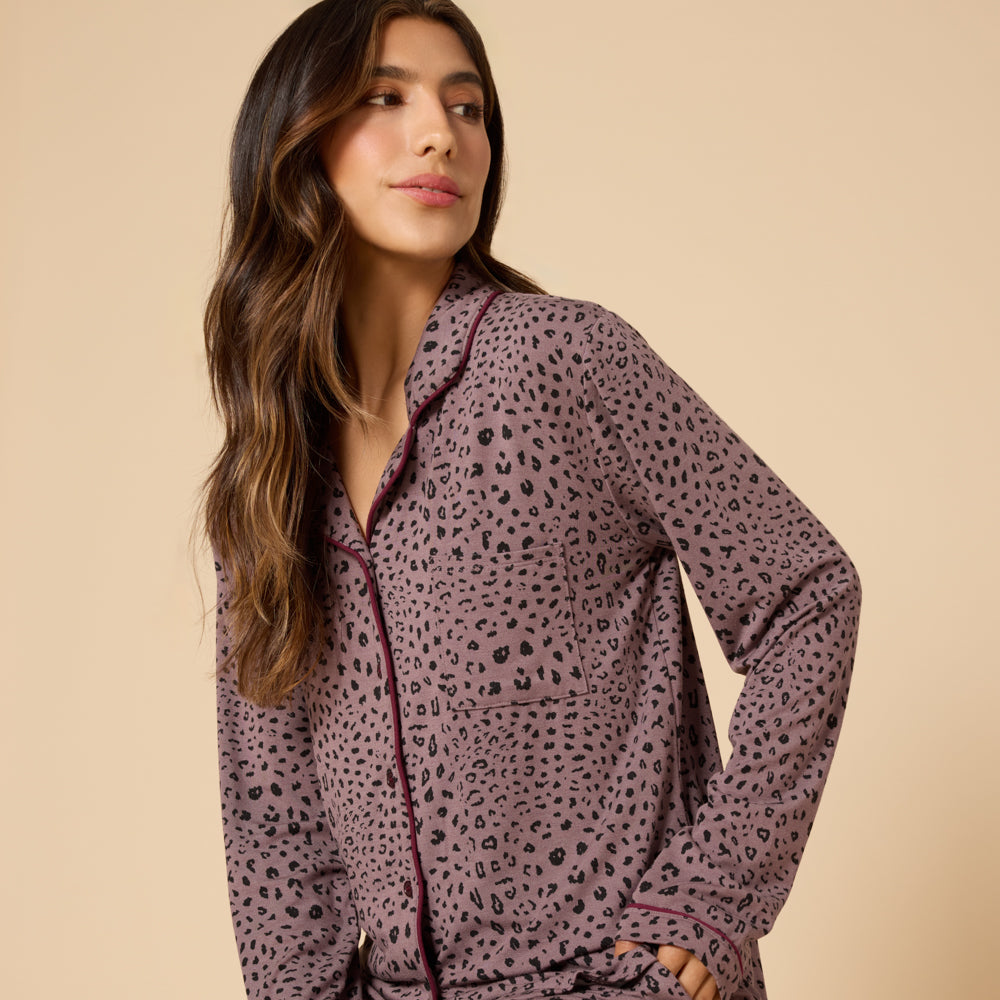 Wildly Soft Slim Notch Collar PJ Set