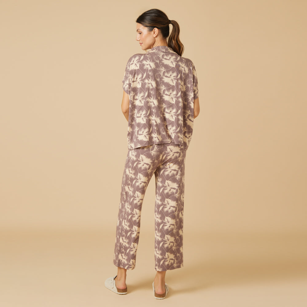 Soft Sleep Caftan Top Cropped Pant PJ Set