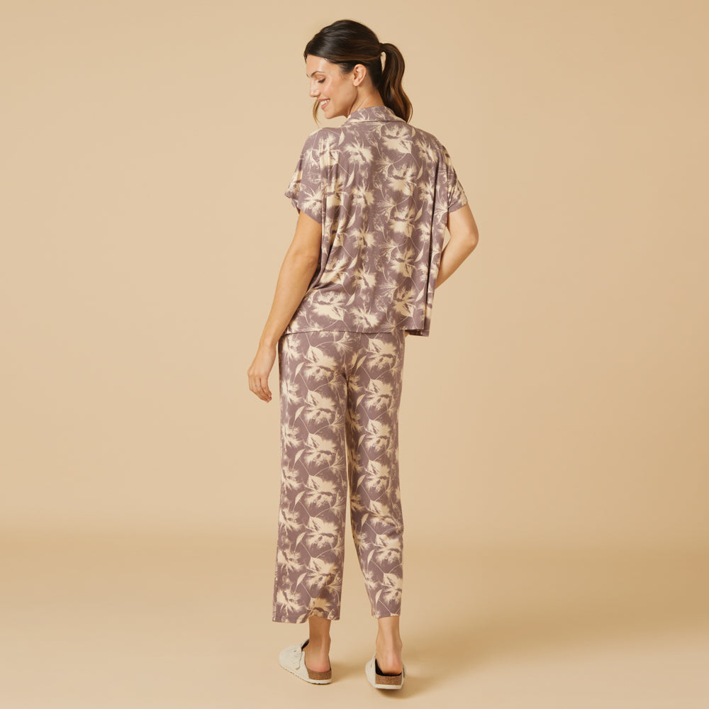 Soft Sleep Caftan Top Cropped Pant PJ Set