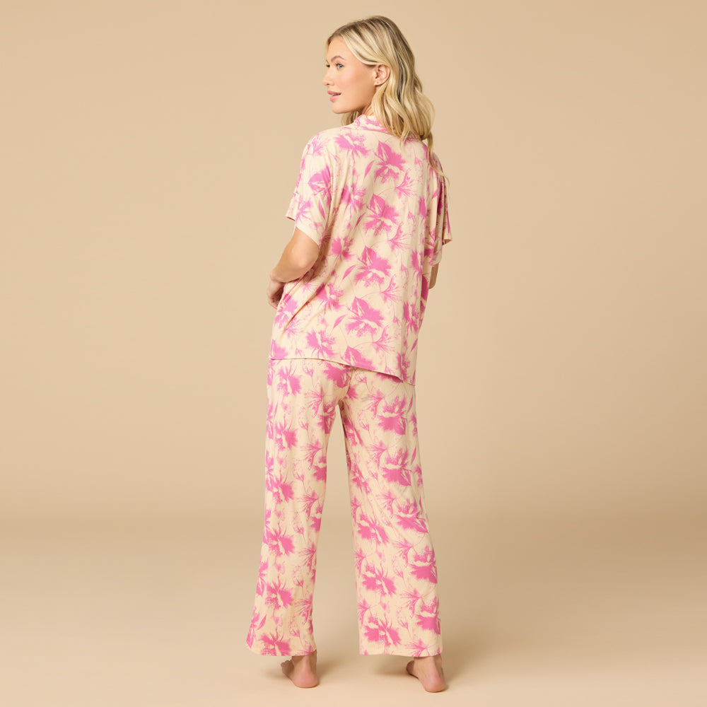 Soft Sleep Caftan Top Cropped Pant PJ Set