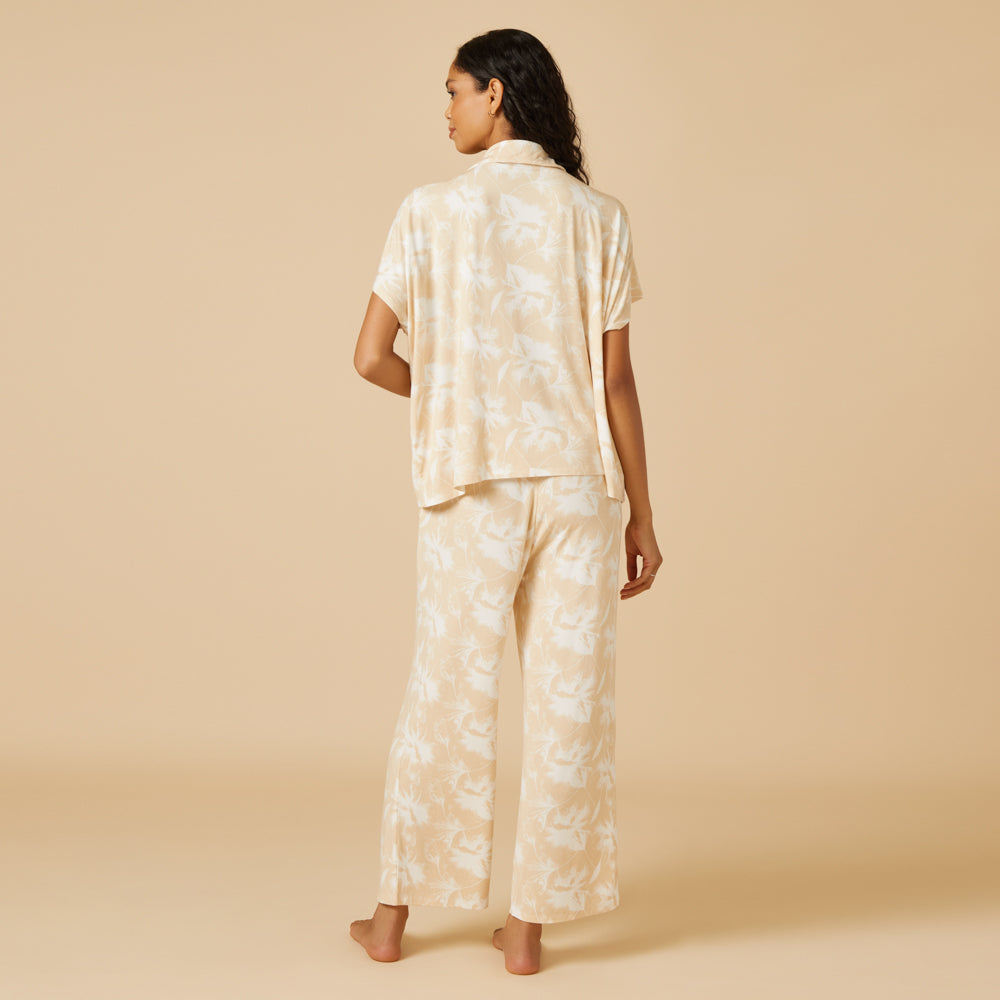 Soft Sleep Caftan Top Cropped Pant PJ Set