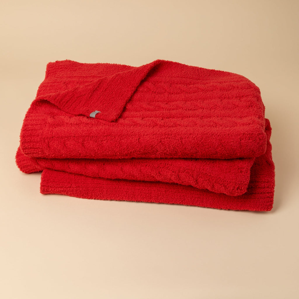 Cable Knit Marshmallow Blanket