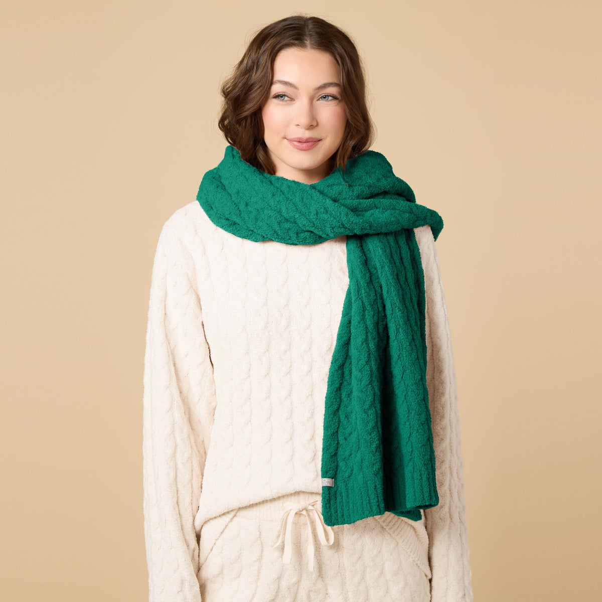 Cable Knit Marshmallow Scarf
