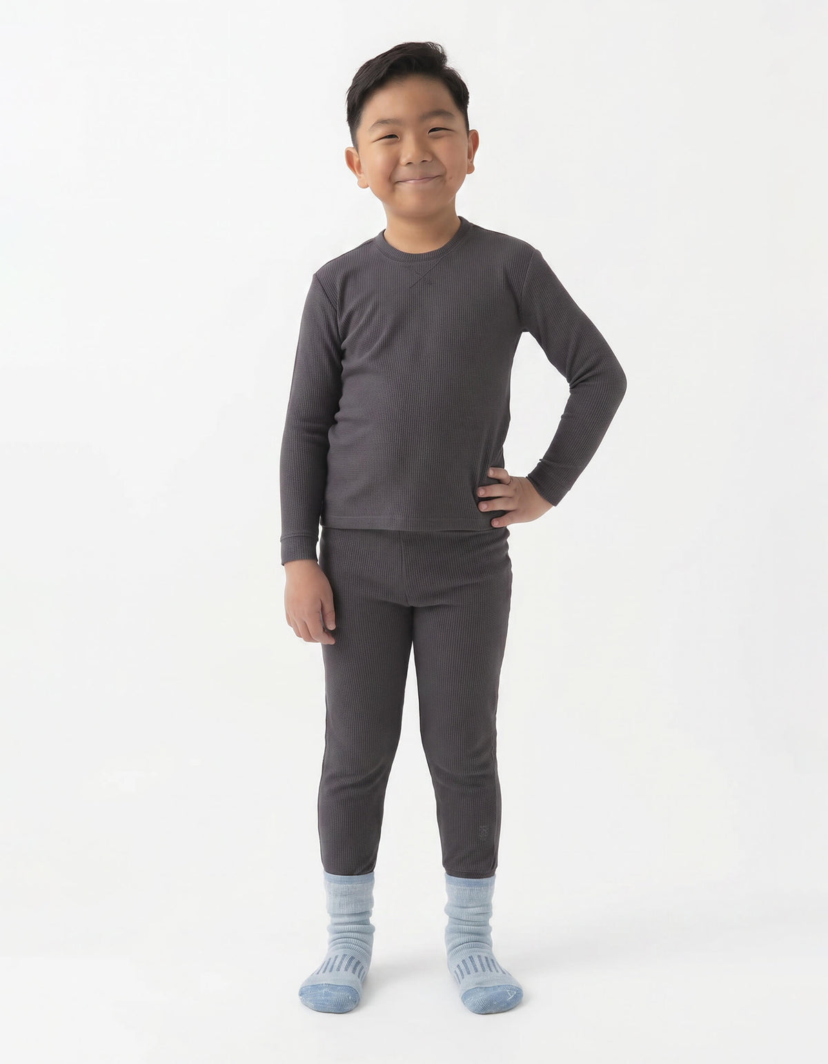 Children's Bamboo Waffle Knit Base Layer Set