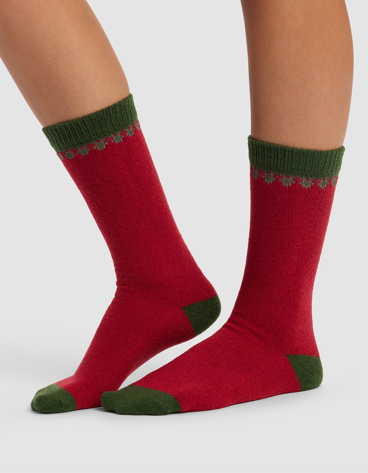 Mistletoe Plush Lounge Calf Sock