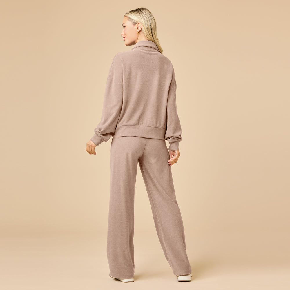 Serenity 1/4 Zip Top with Wide Pant Lounge Set