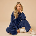 Serenity 1/4 Zip Top with Wide Pant Lounge Set