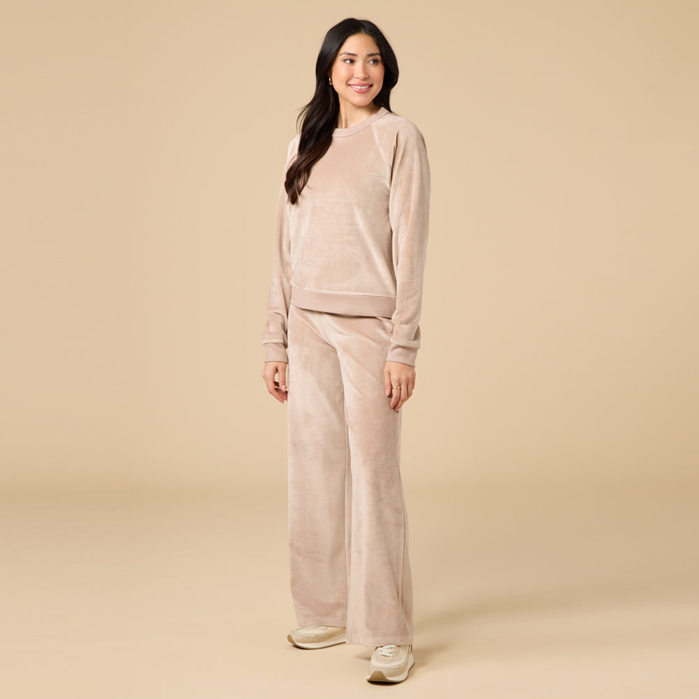 Serenity Raglan Crew with Wide Pant Lounge Set