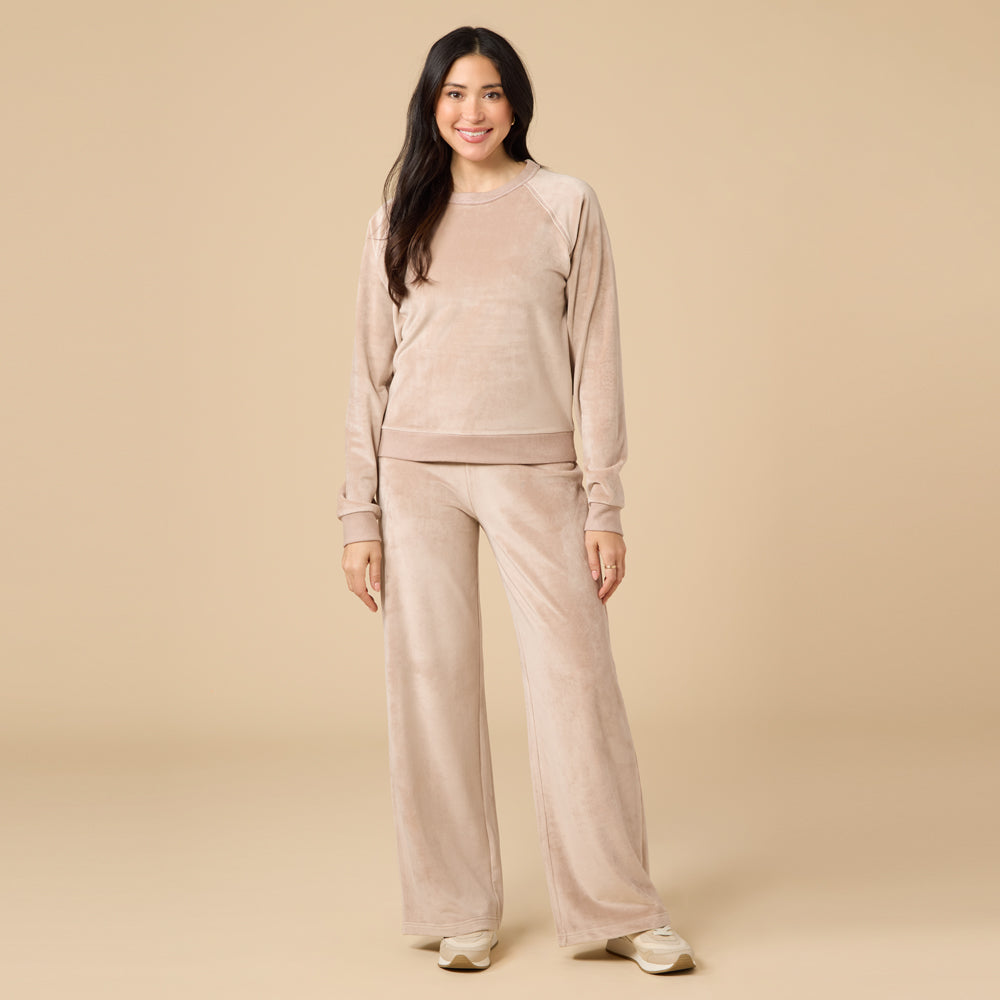 Serenity Raglan Crew with Wide Pant Lounge Set
