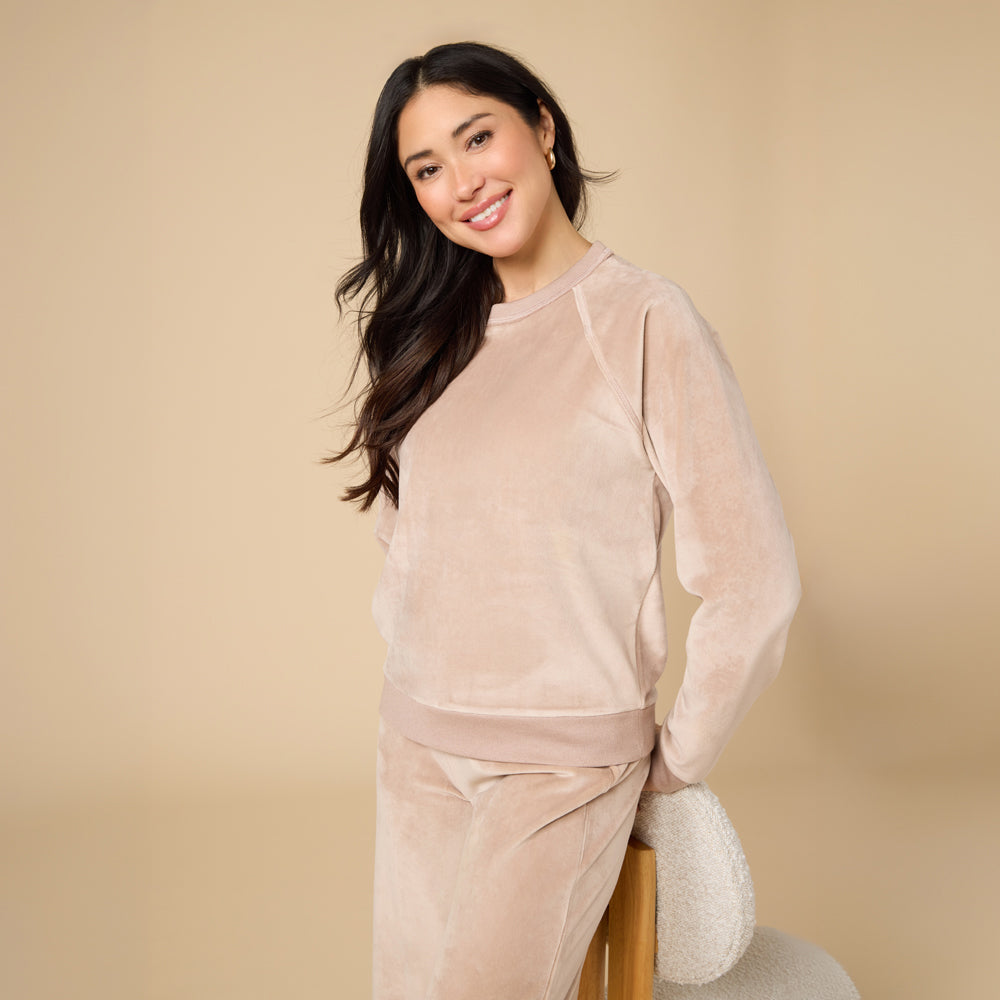 Serenity Raglan Crew with Wide Pant Lounge Set