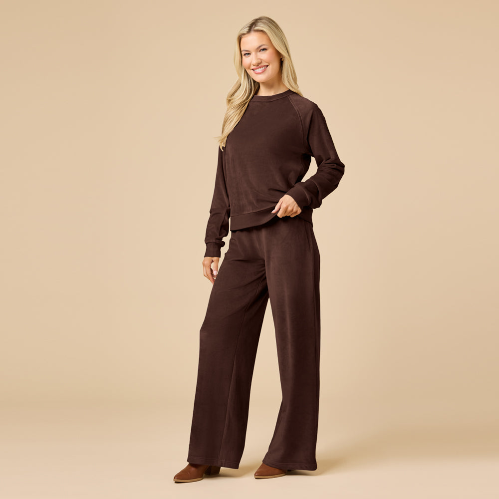 Serenity Raglan Crew with Wide Pant Lounge Set