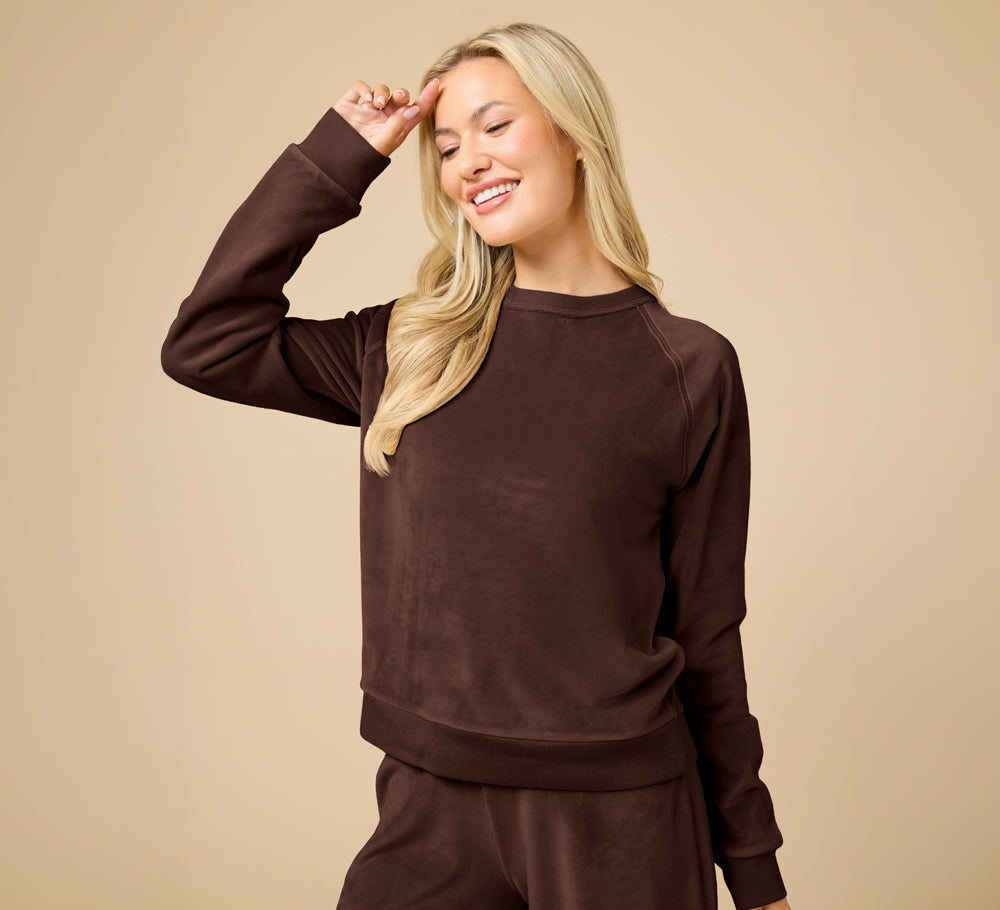 Serenity Raglan Crew with Wide Pant Lounge Set