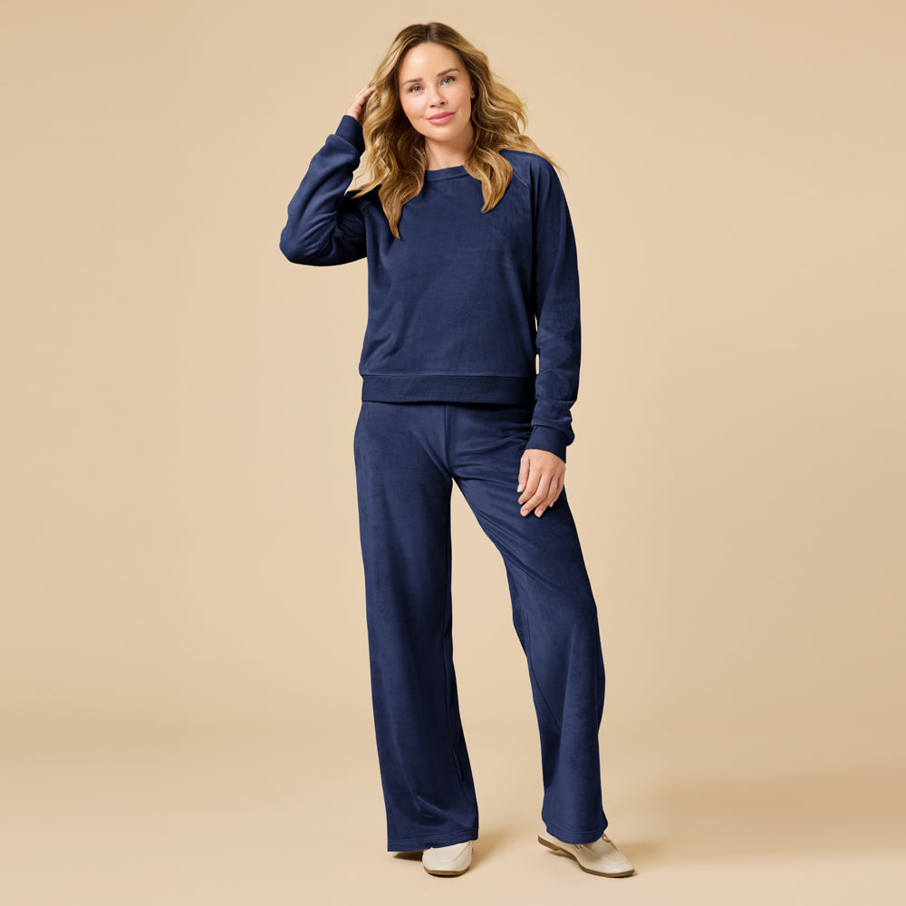 Serenity Raglan Crew with Wide Pant Lounge Set