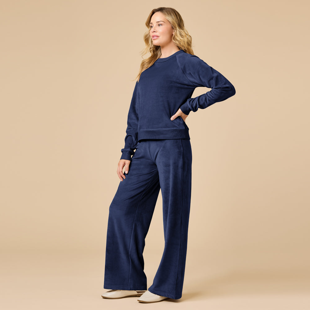 Serenity Raglan Crew with Wide Pant Lounge Set