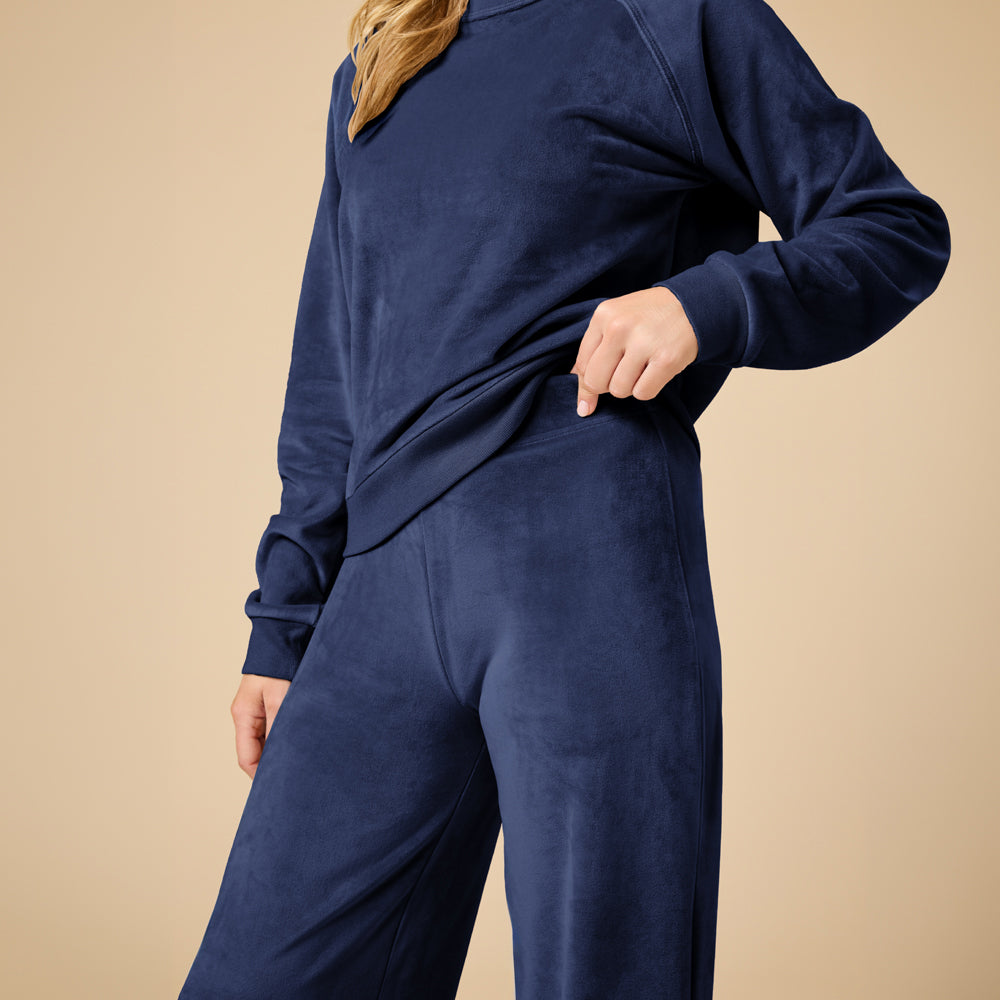 Serenity Raglan Crew with Wide Pant Lounge Set
