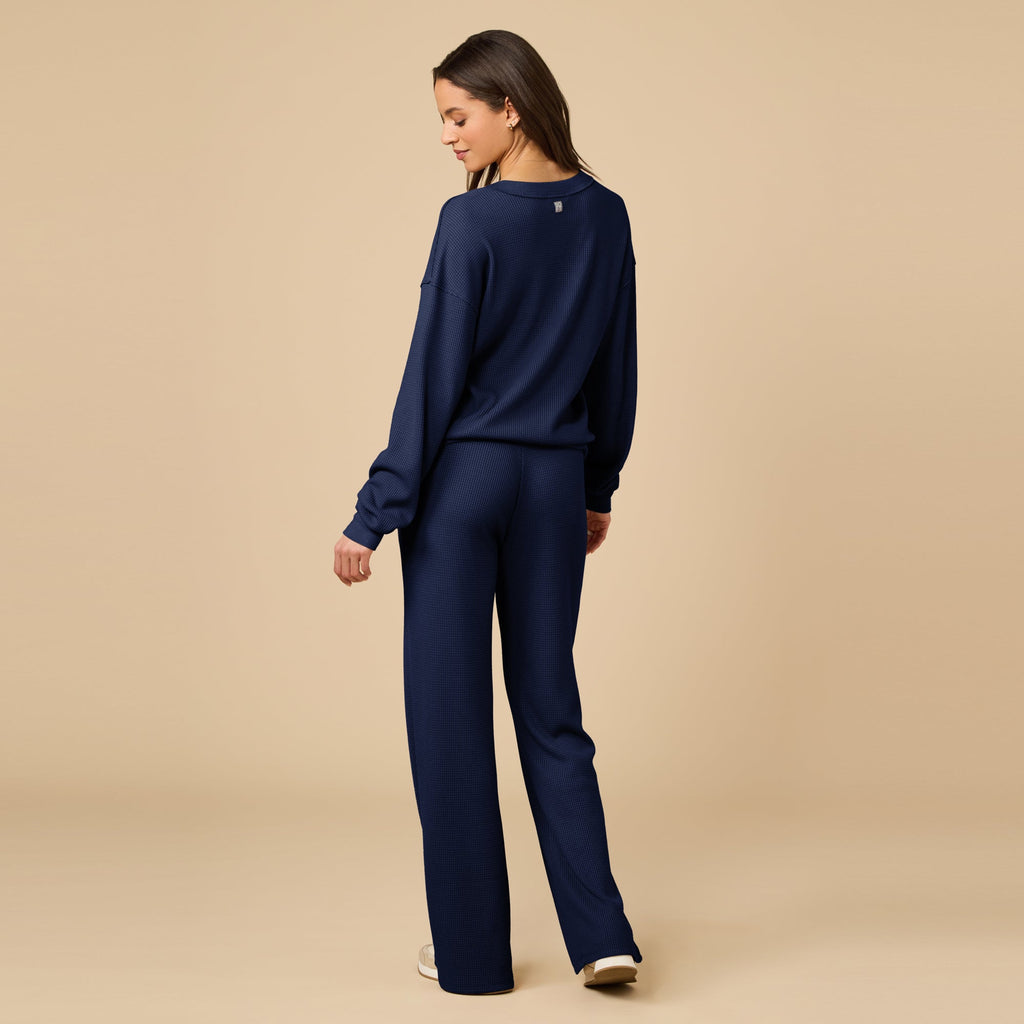 AirThermal Knit V-Neck with Raw Hem and Long Pant