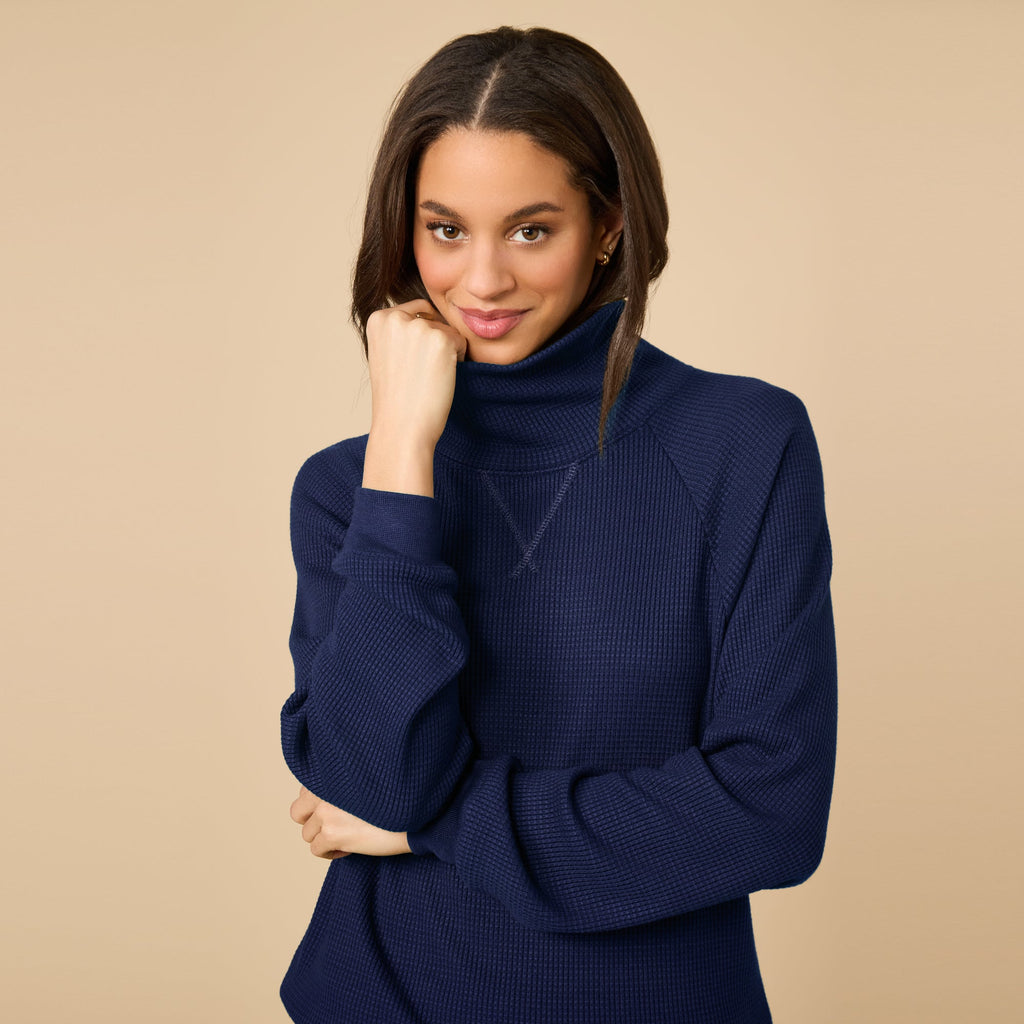 AirThermal Knit Mock Neck with Short