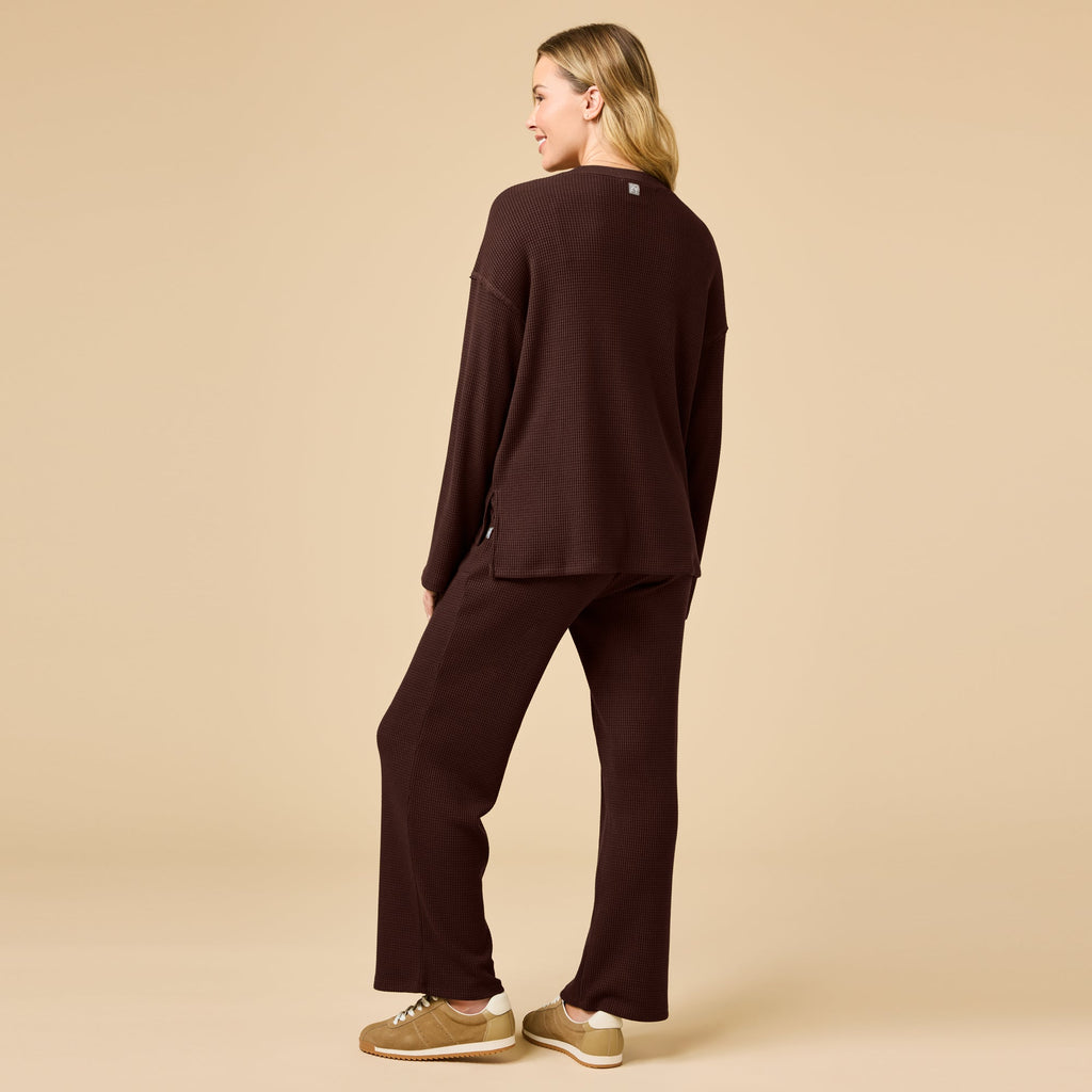 AirThermal Knit Henley Button Top with Crop Pant