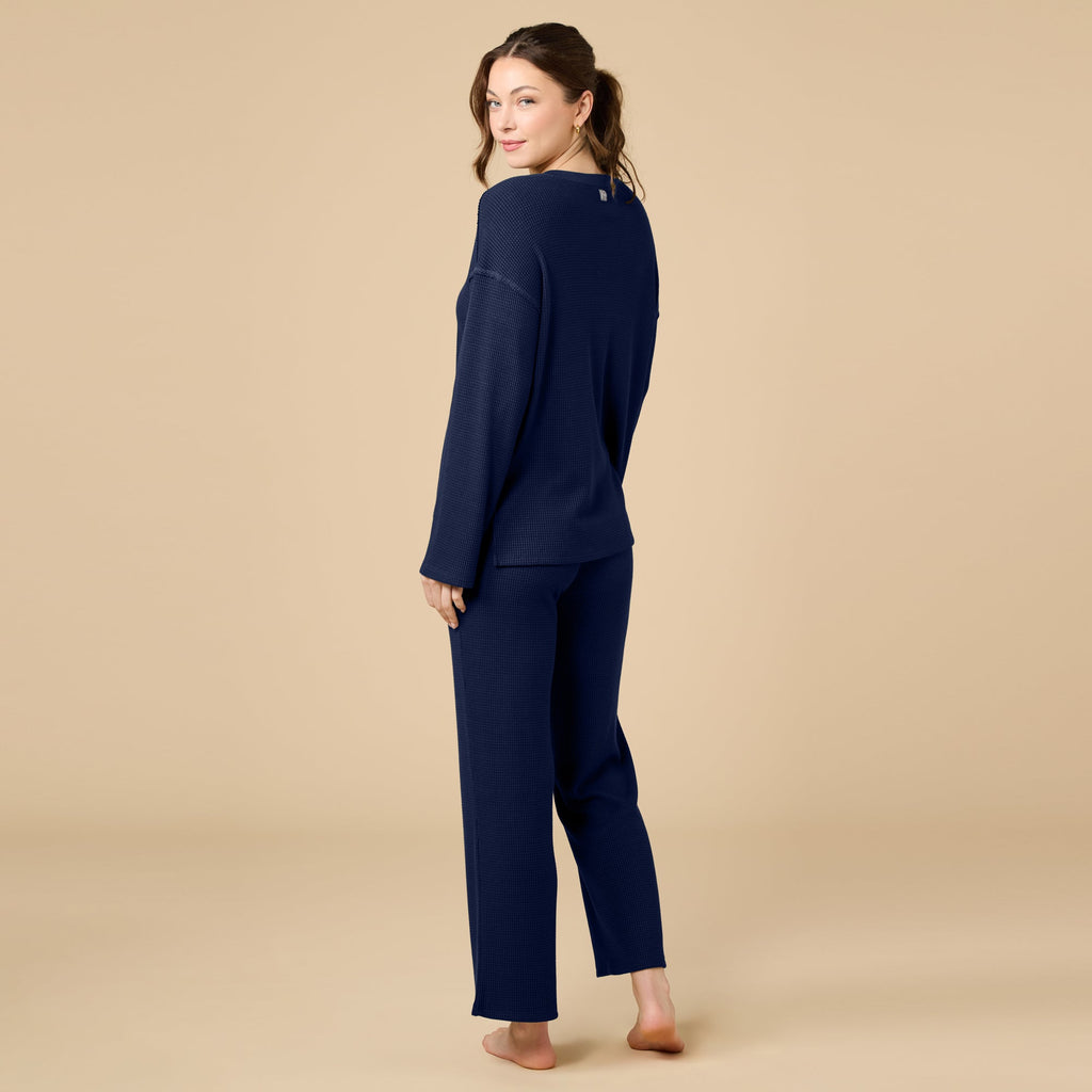 AirThermal Knit Henley Button Top with Crop Pant
