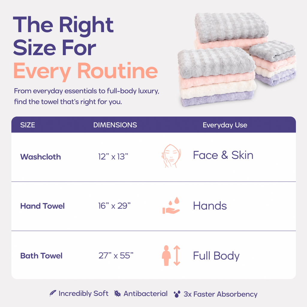 Bubble Bath Towels (4-Pack)